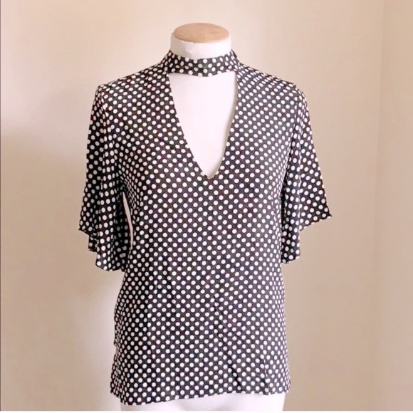 NWT Zara Polka Dot Top - Picture 3 of 6